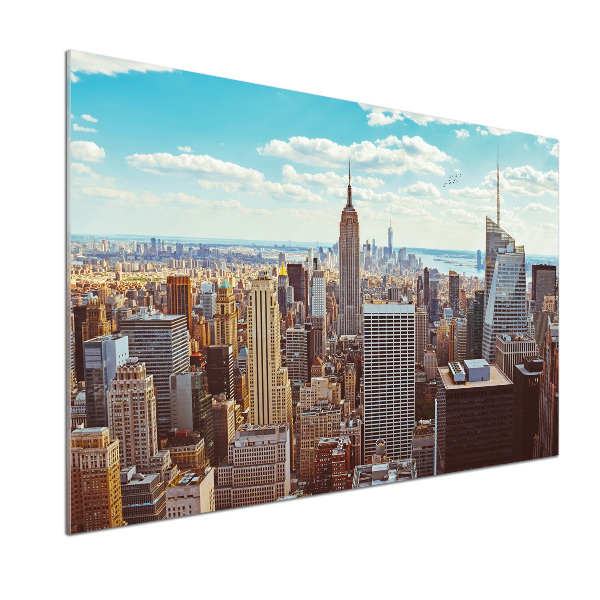 Panel lacobel Nowy Jork lot ptaka