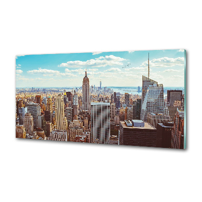 Panel lacobel Nowy Jork lot ptaka