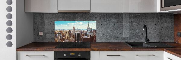 Keuken achterwand New York vanuit vogelperspectief