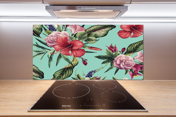 Keuken achterwand Tropische bloemen