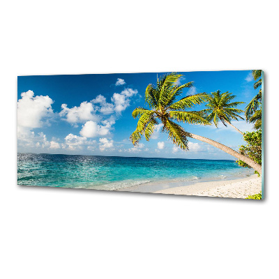 Glazen achterwand keuken strand van de Malediven