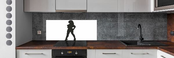 Spatscherm keuken Silhouet van een vrouw
