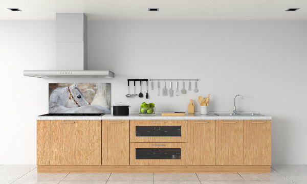 Panel do kuchni Biały koń arabski