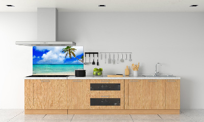 Glazen achterwand keuken Caribisch strand