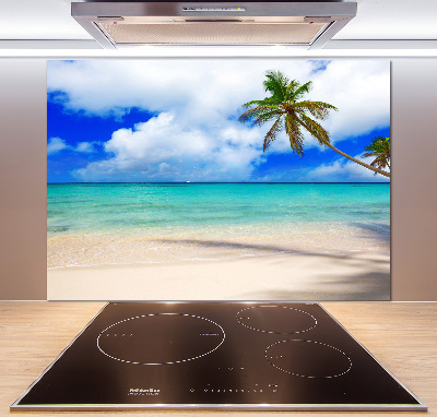 Glazen achterwand keuken Caribisch strand