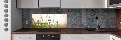 Glazen achterwand keuken Bieslook