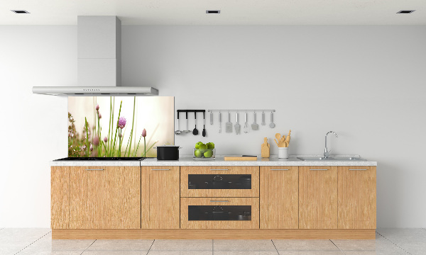 Glazen achterwand keuken Bieslook