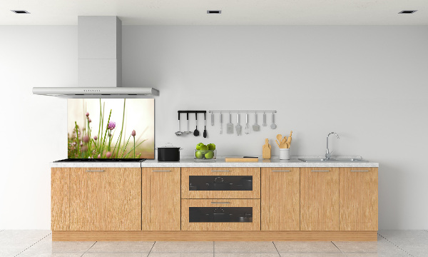 Glazen achterwand keuken Bieslook