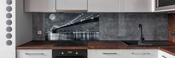 Glazen achterwand keuken Brooklynbrug