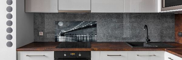 Glazen achterwand keuken Brooklynbrug