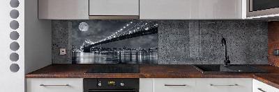 Glazen achterwand keuken Brooklynbrug