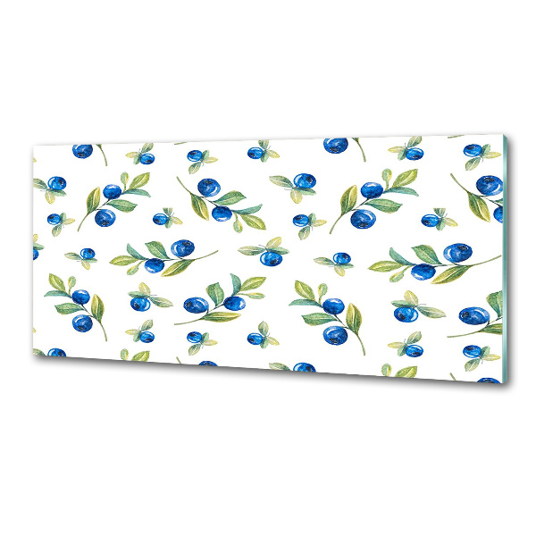 Glazen achterwand keuken Bosbessen