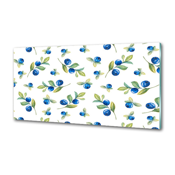 Glazen achterwand keuken Bosbessen