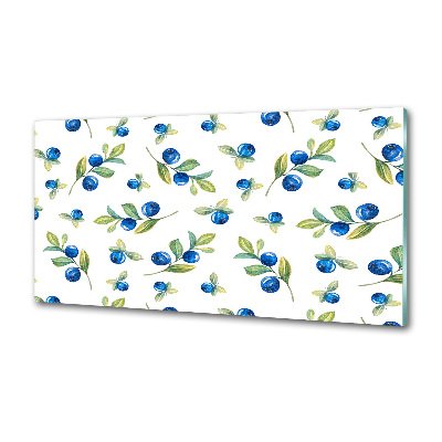 Glazen achterwand keuken Bosbessen