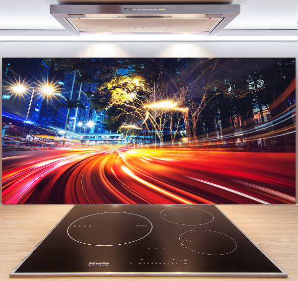 Spatscherm keuken Snelheid in de stad