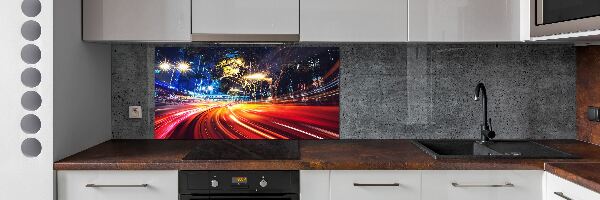 Spatscherm keuken Snelheid in de stad