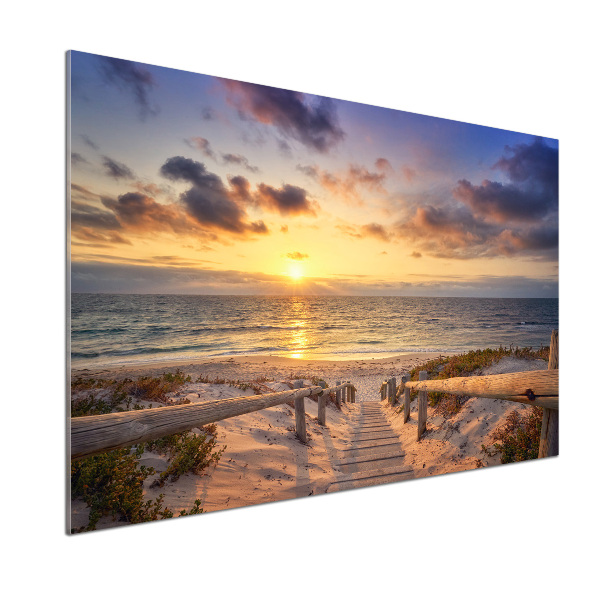 Spatplaat keuken Pad naar het strand