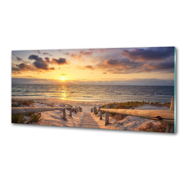 Spatplaat keuken Pad naar het strand