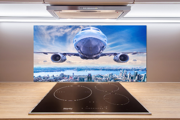 Panel lacobel Samolot nad miastem