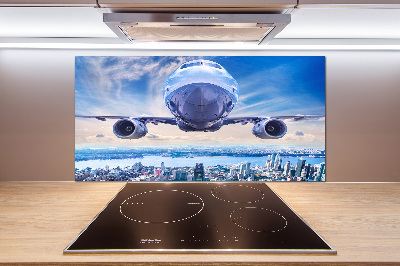 Panel lacobel Samolot nad miastem