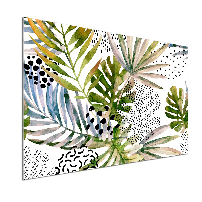 Achterwand keuken Tropische bladeren