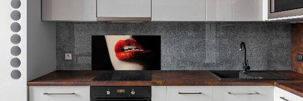 Spatplaat keuken Rode lippen