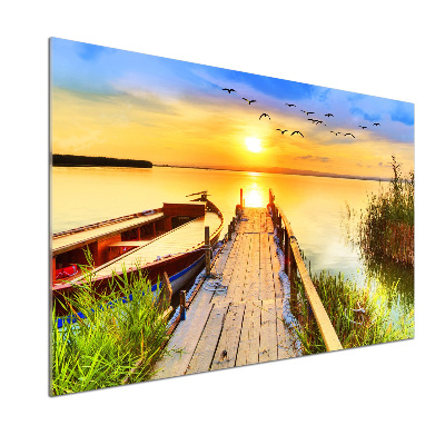 Spatscherm keuken Boot en steiger