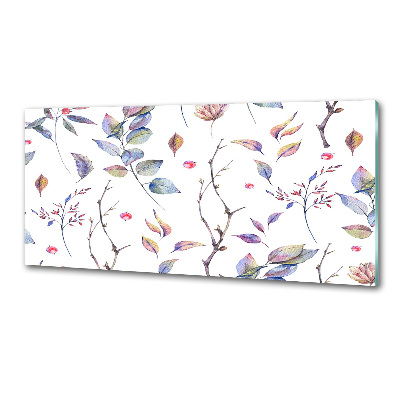 Panel szklany do kuchni Liście