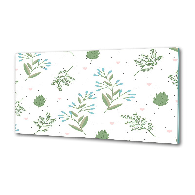 Panel szklany do kuchni Liście