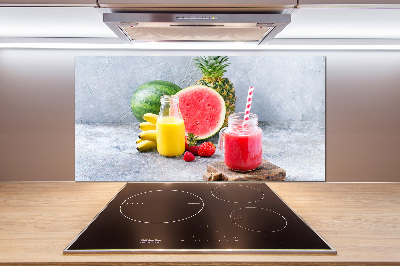 Glazen achterwand keuken Fruitcocktail
