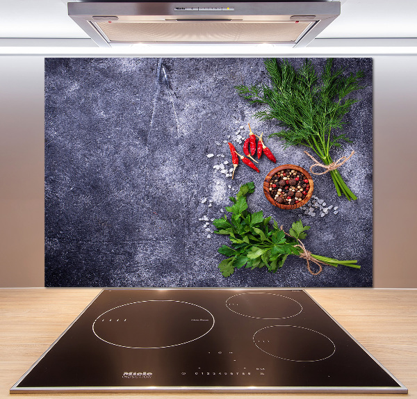 Achterwand keuken Kruiden en specerijen