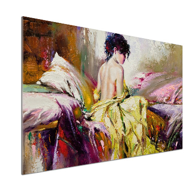 Panel do kuchni Półnaga kobieta