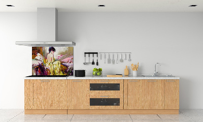 Panel do kuchni Półnaga kobieta