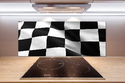 Glazen achterwand keuken Finishvlag