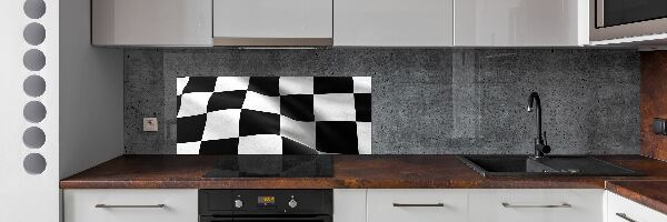 Glazen achterwand keuken Finishvlag