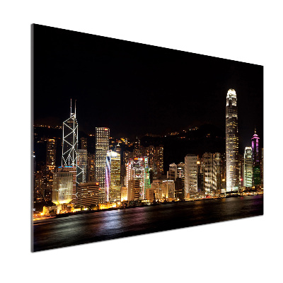 Keuken achterwand Hong Kong 's nachts