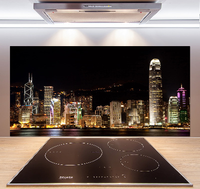 Keuken achterwand Hong Kong 's nachts