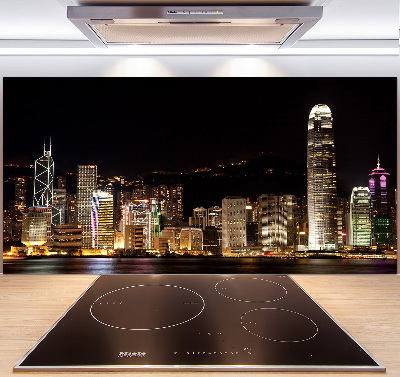 Panel do kuchni Hongkong nocą