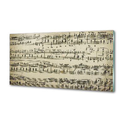 Panel lacobel Nuty na pięciolinii