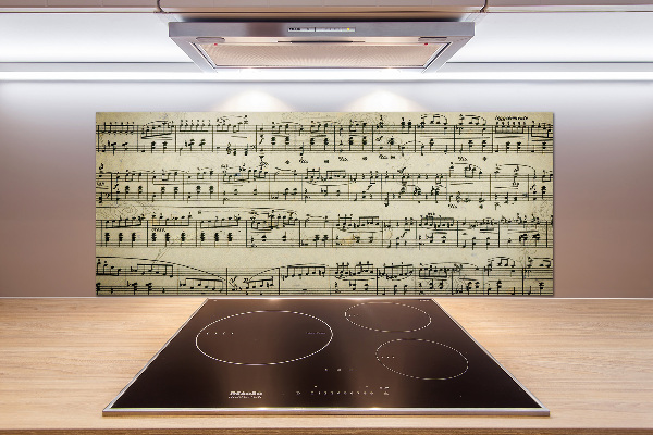 Panel lacobel Nuty na pięciolinii