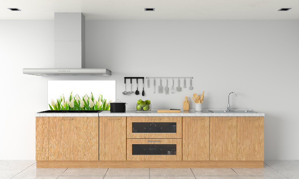 Panel do kuchni Białe tulipany