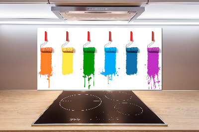 Glazen achterwand keuken Verfrollers