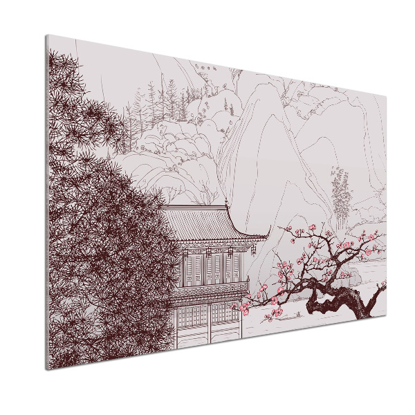 Panel do kuchni Chiński krajobraz