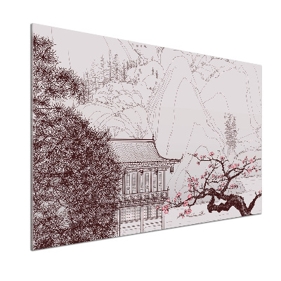 Panel do kuchni Chiński krajobraz