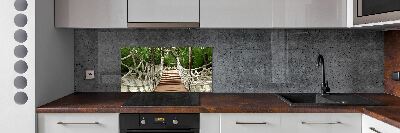 Panel dekor szkło Most linowy