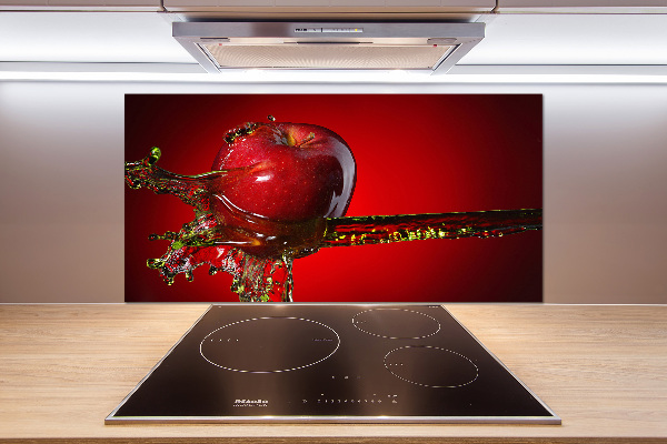 Glazen achterwand keuken Appel en water