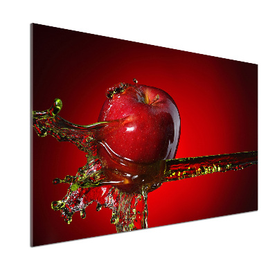 Glazen achterwand keuken Appel en water