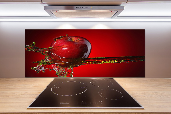 Glazen achterwand keuken Appel en water