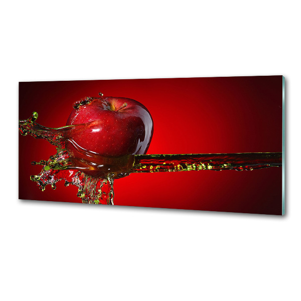 Glazen achterwand keuken Appel en water