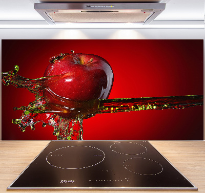 Glazen achterwand keuken Appel en water